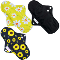 Estampado: Negro - Margaritas - Girasoles